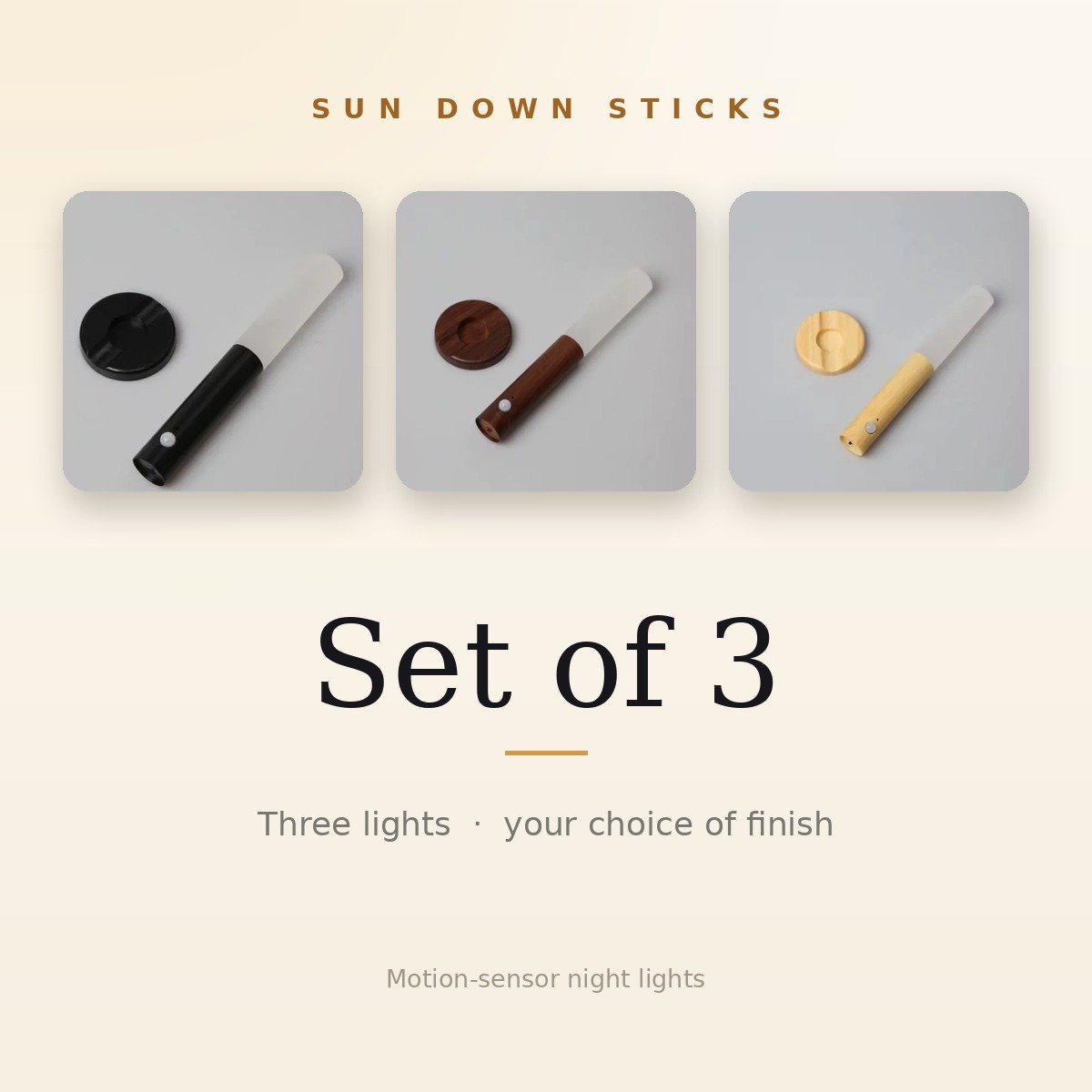 Sun Down Sticks set of three product image